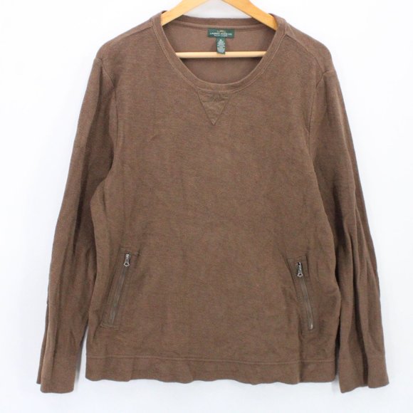 LRL Lauren Jeans Co. Ralph Lauren Shirt Mens Brown Pullover Long Sleeve XL - Picture 1 of 9